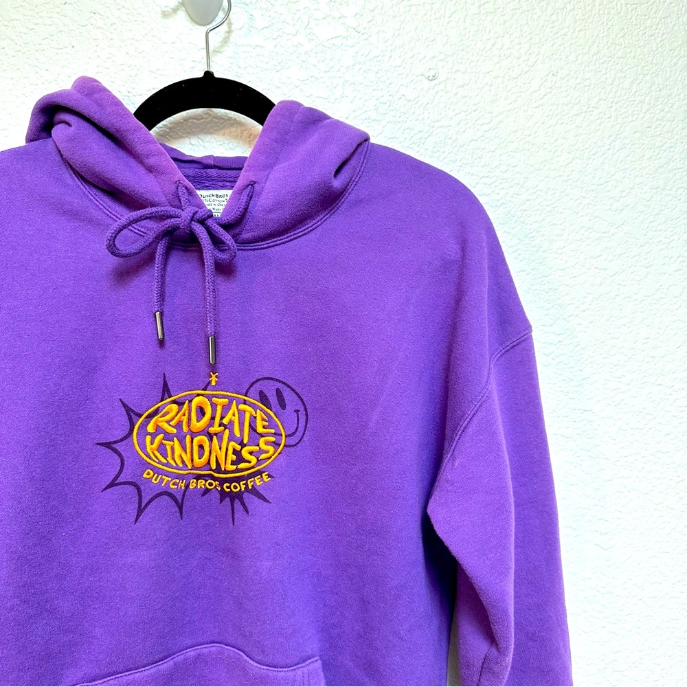 Dutch Bros Purple Radiate Kindness Hoodie Size M